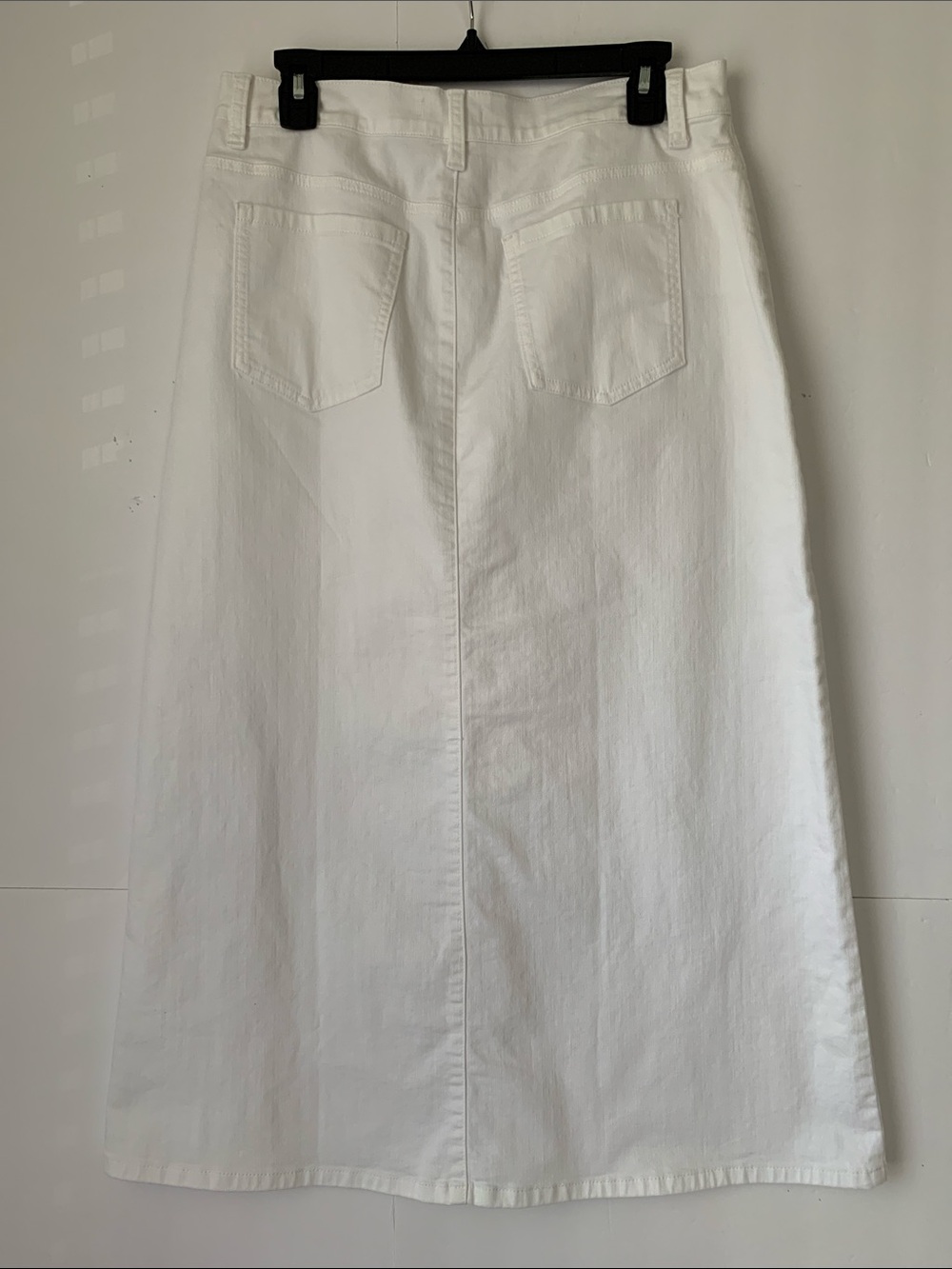 NWT Eileen Fisher White Midi Denim Skirt - Clean A-Line Style Size MP - Picture 3 of 8
